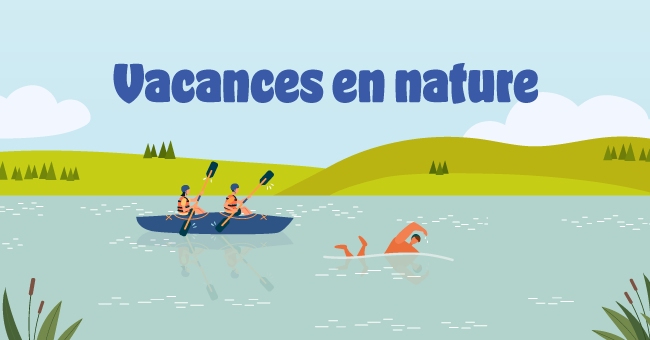Caneau sur eau en nature